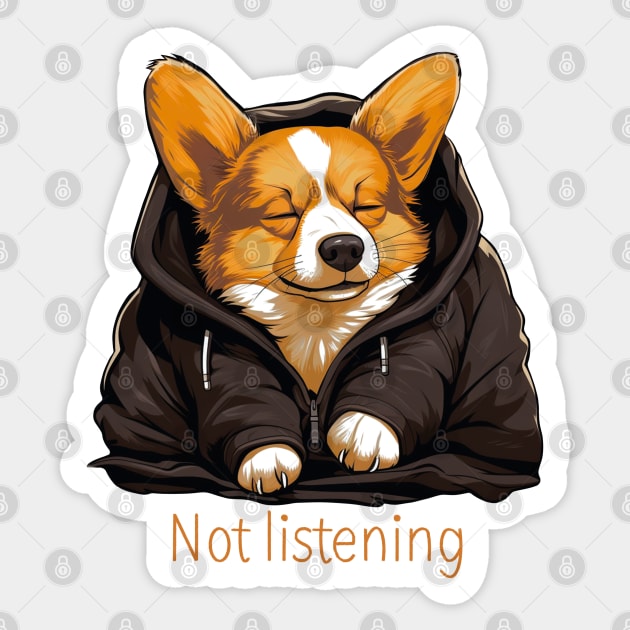 Not Listening Sticker by Little Bad Wren 